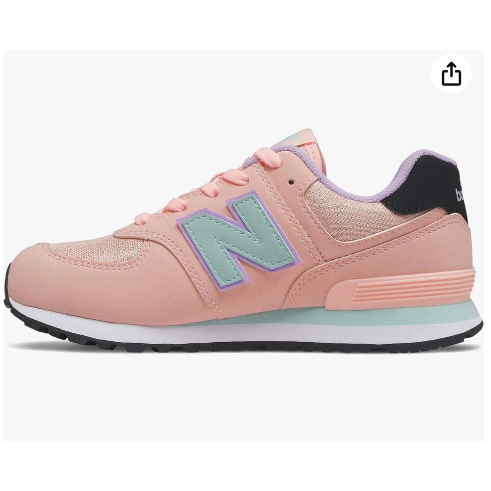 New Balance Girls Lace-Up Slip on Iconic 574 V1 Sneaker Shoes Pink Size‎ 6
